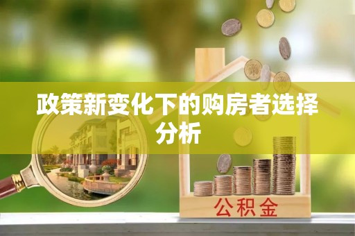 灵璧政策新变化下的购房者选择分析