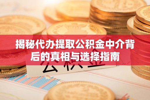 灵璧揭秘代办提取公积金中介背后的真相与选择指南